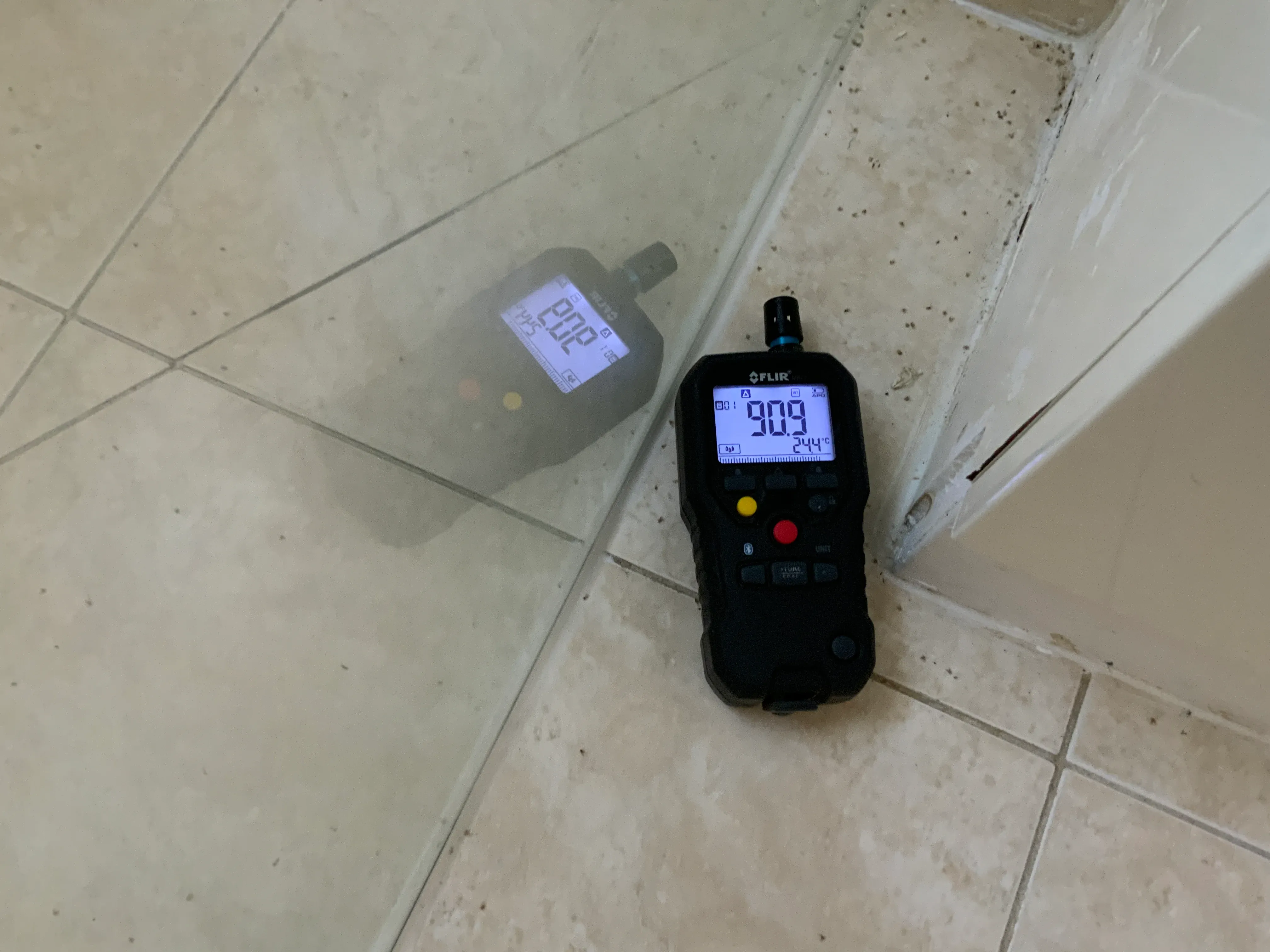 Shower: Elevated Moisture Readings